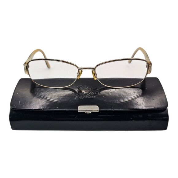 Saks Fifth Avenue Accessories - SAKS FIFTH AVENUE women 275 03YG GOLD 55-18-140 Eyeglasses With Case FRAMES ONLY